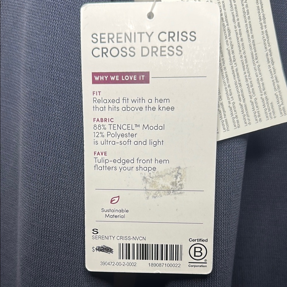 Serenity Criss Cross Dress in Blue